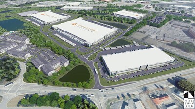 Aerial Rendering of the Sugarloaf Logistics Hub