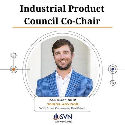 SVN International Corp. (SVN), a global commercial real estate brand, is pleased to announce the appointment of John Bunch, SIOR as Co-Chair of the SVN Industrial Product Council.