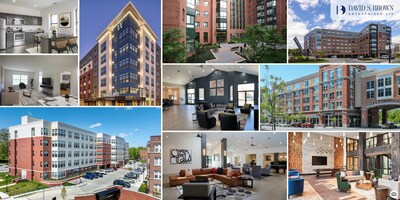 A collage featuring Award Winning Communities managed by David S. Brown Enterprises, Ltd., in Baltimore County and Baltimore City.